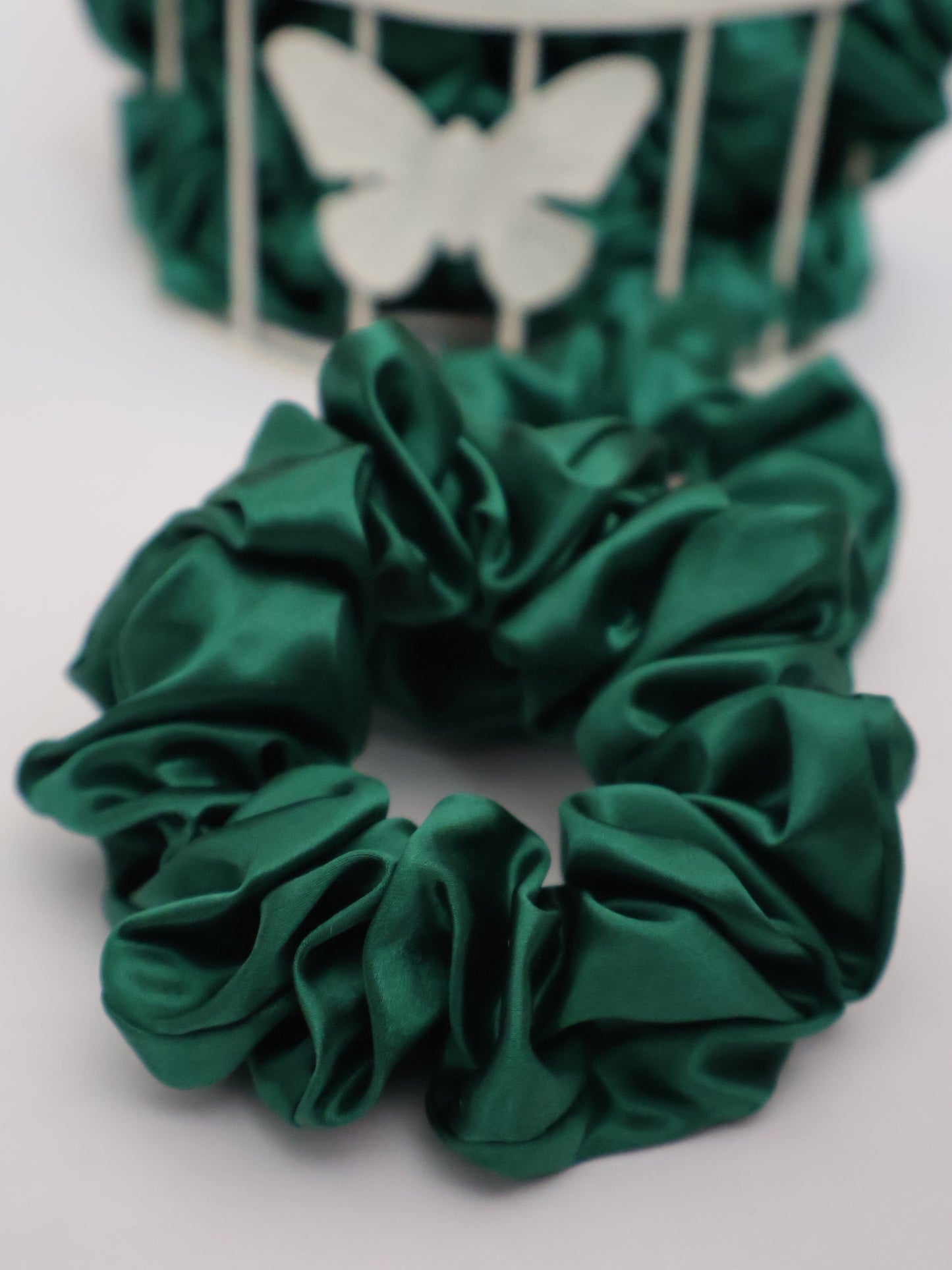 Silk Scrunchie – Bottle Green - Thick 3.5cm