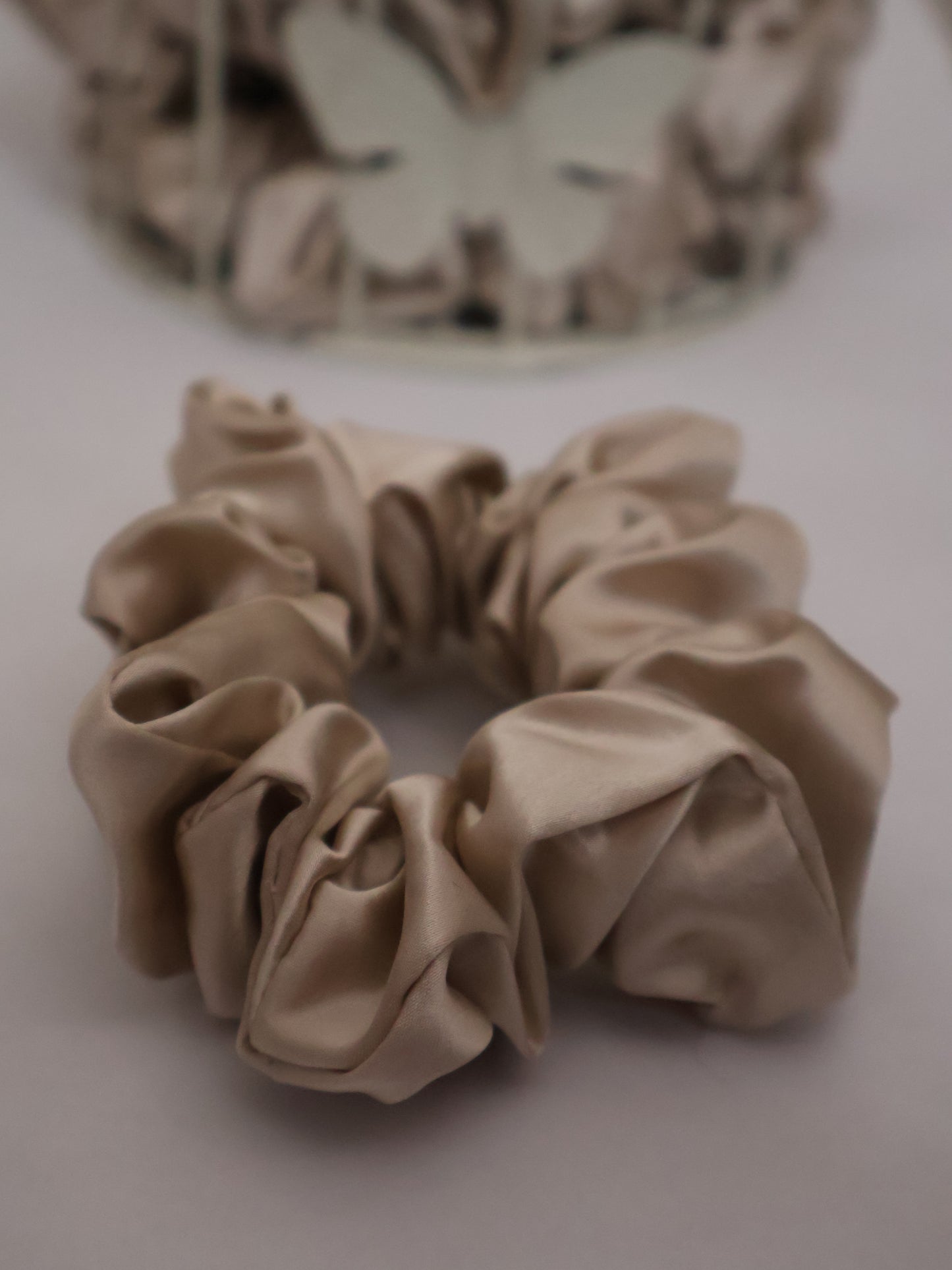 Silk Scrunchie – Oatmeal - Thick 3.5cm