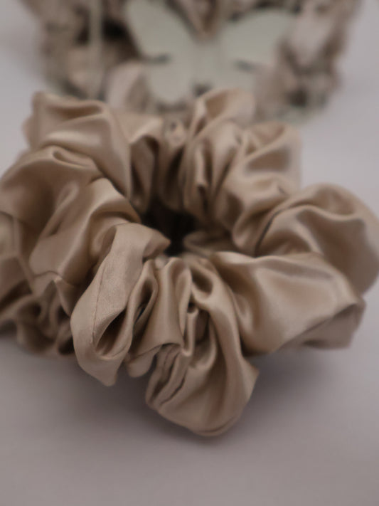 Silk Scrunchie – Oatmeal - Thick 3.5cm